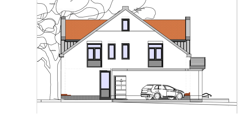 Ansicht Nord-West EFH2