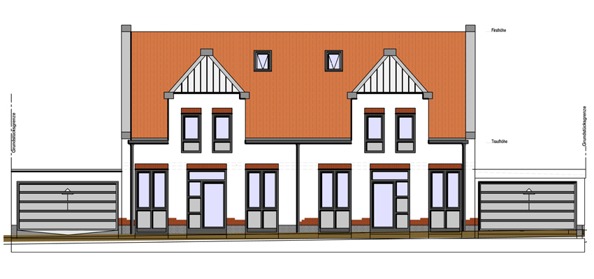 Ansicht Nord Strasse DH1