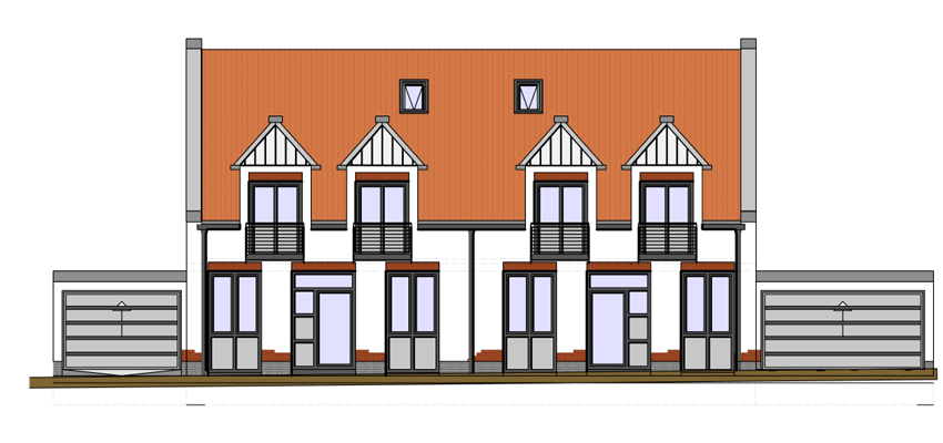 Ansicht Nord Strasse DH3