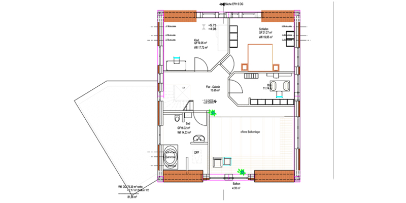 Grundriss EFH 2 Dachgeschoss